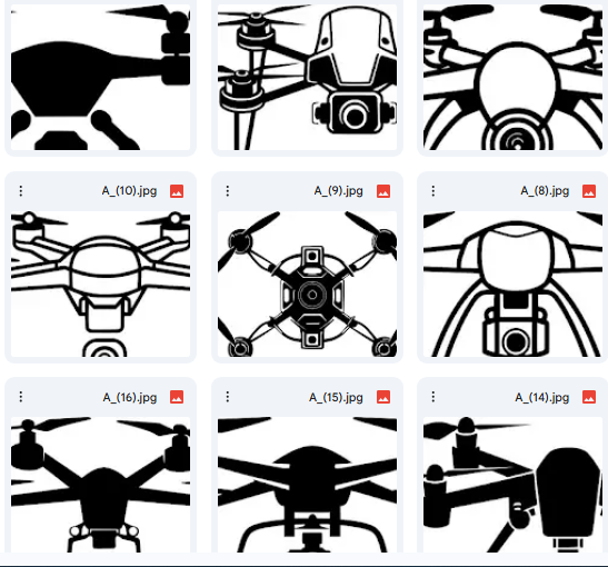 Mini Flying Drones – 46 Vector Illustrations