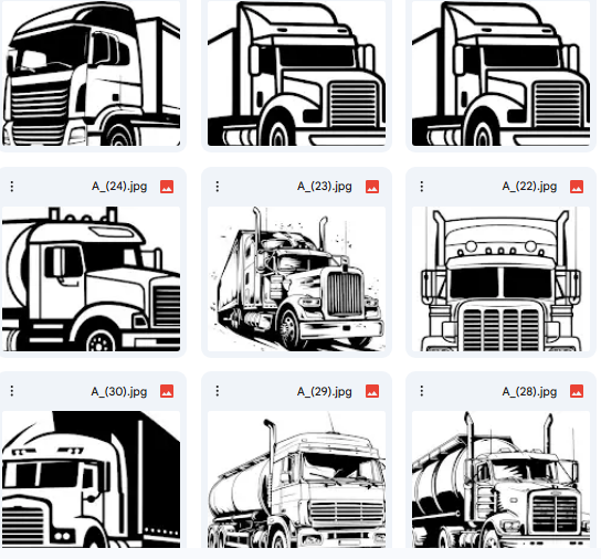 Truck Adventures – 59 Vector Illustrations for Creative Books