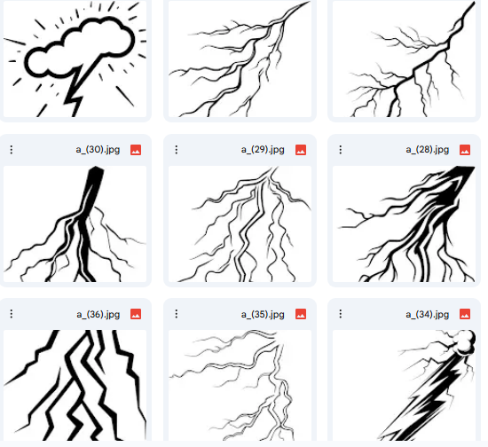 Nature Energy – 20 Vector Illustrations of Lightning