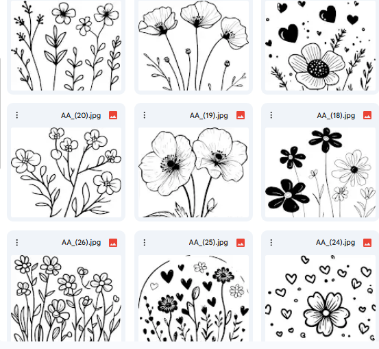 Rose Garden – 48 Vector Illustrations for Creative Activities