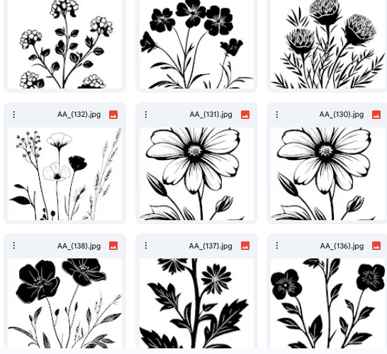 Floral Paths for Drawing & Coloring – 48 Vector Designs