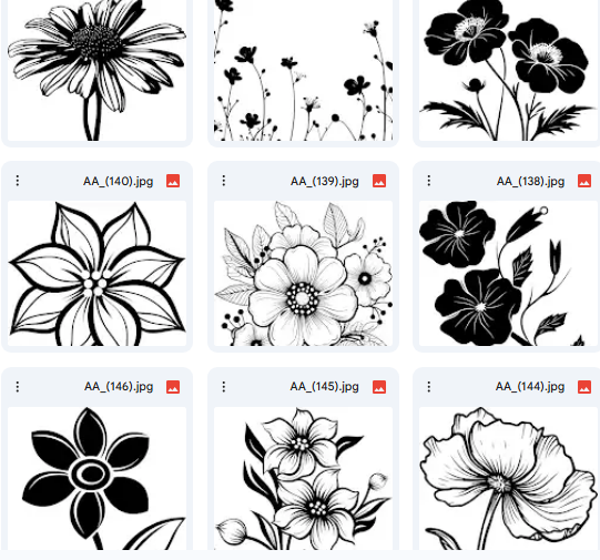 Floral Elements for Free Drawing – 48 Vector Illustrations
