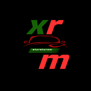 xr m Automotive Logo with a Digital Racing Style